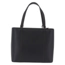 BURBERRY Hand Bag Leather Black Silver Auth 206782A-2