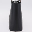 BURBERRY Hand Bag Leather Black Silver Auth 206782A-3