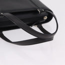 BURBERRY Hand Bag Leather Black Silver Auth 206782A-7