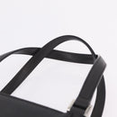 BURBERRY Hand Bag Leather Black Silver Auth 206782A-8