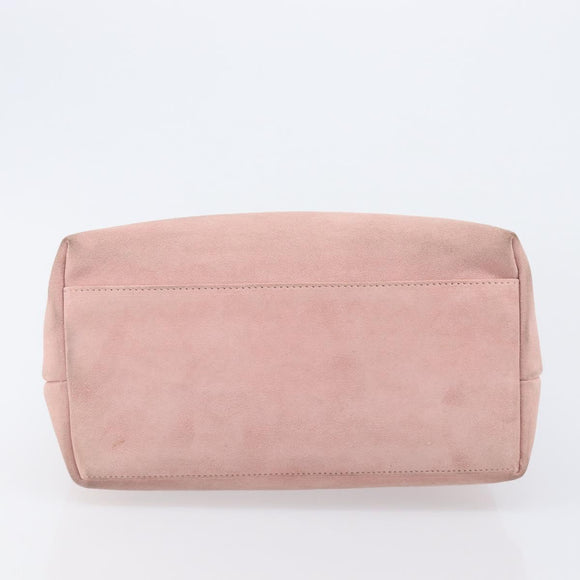 GUCCI Shoulder Bag Suede Pink Gold 001 3386 1705 Auth 206783A