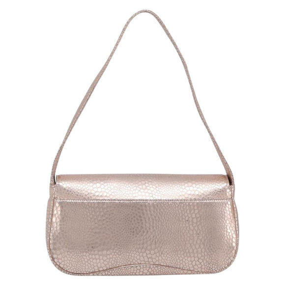 GIVENCHY Shoulder Bag Leather Pink Gold Auth 206784M