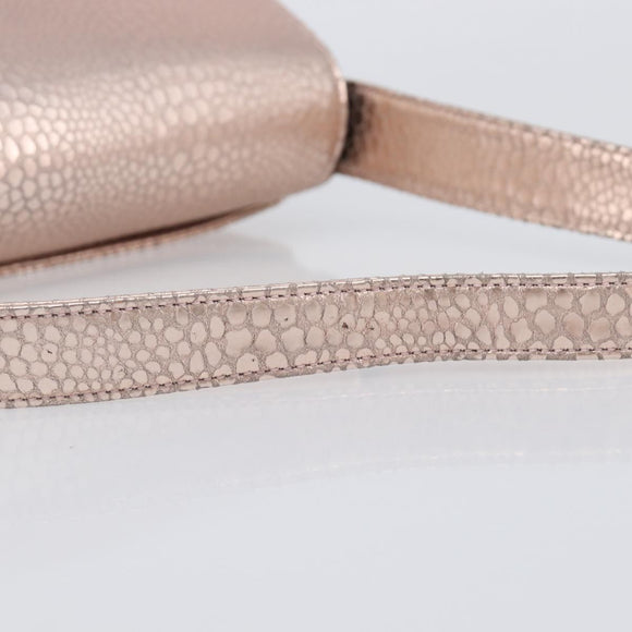 GIVENCHY Shoulder Bag Leather Pink Gold Auth 206784M