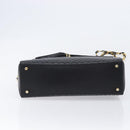 Bally Chain Shoulder Bag Leather Black Gold Auth 206785A-5