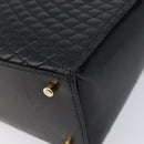 Bally Chain Shoulder Bag Leather Black Gold Auth 206785A-10