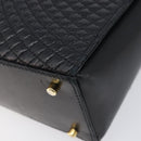 Bally Chain Shoulder Bag Leather Black Gold Auth 206785A-15