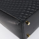 Bally Chain Shoulder Bag Leather Black Gold Auth 206785A-16