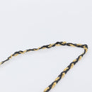 Bally Chain Shoulder Bag Leather Black Gold Auth 206785A-9