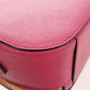 PRADA Hand Bag Safiano Leather 2way Pink Gold Auth 206787V-22