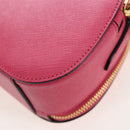 PRADA Hand Bag Safiano Leather 2way Pink Gold Auth 206787V-23