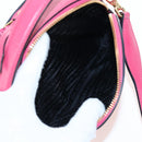 PRADA Hand Bag Safiano Leather 2way Pink Gold Auth 206787V-26