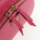 PRADA Hand Bag Safiano Leather 2way Pink Gold Auth 206787V-27