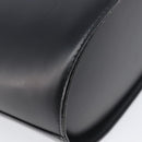 BURBERRY Shoulder Bag Leather Black Silver Auth 206789A-11