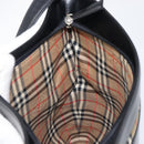 BURBERRY Shoulder Bag Leather Black Silver Auth 206789A-19