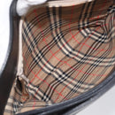 BURBERRY Shoulder Bag Leather Black Silver Auth 206789A-21