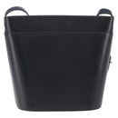 BURBERRY Shoulder Bag Leather Black Silver Auth 206789A-2