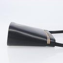 BURBERRY Shoulder Bag Leather Black Silver Auth 206789A-3