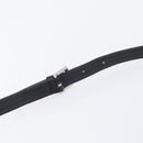 BURBERRY Shoulder Bag Leather Black Silver Auth 206789A-9