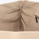 PRADA Hand Bag Canvas Beige Silver Auth 206790A-20