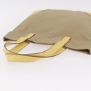 PRADA Hand Bag Canvas Beige Silver Auth 206790A-6