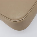 Salvatore Ferragamo Gancini Shoulder Bag Leather Beige Gold Auth 206791A-11