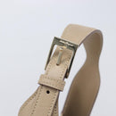 Salvatore Ferragamo Gancini Shoulder Bag Leather Beige Gold Auth 206791A-16