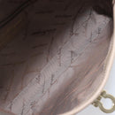 Salvatore Ferragamo Gancini Shoulder Bag Leather Beige Gold Auth 206791A-19