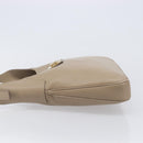 Salvatore Ferragamo Gancini Shoulder Bag Leather Beige Gold Auth 206791A-5