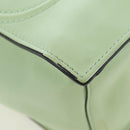 Valentino Hand Bag Leather 2way Green Gold Auth 206792A-16
