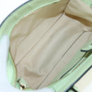 Valentino Hand Bag Leather 2way Green Gold Auth 206792A-12