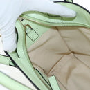 Valentino Hand Bag Leather 2way Green Gold Auth 206792A-24