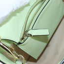 Valentino Hand Bag Leather 2way Green Gold Auth 206792A-25