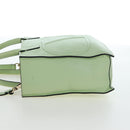 Valentino Hand Bag Leather 2way Green Gold Auth 206792A-4