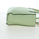 Valentino Hand Bag Leather 2way Green Gold Auth 206792A-5