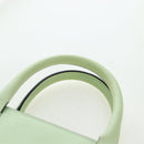 Valentino Hand Bag Leather 2way Green Gold Auth 206792A-14