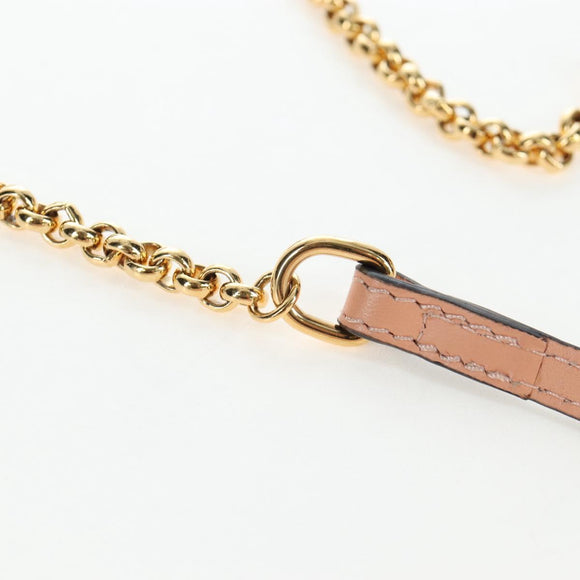 Chloe Chain Shoulder Bag Leather 2way Pink Gold Auth 206795M