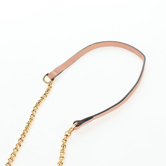 Chloe Chain Shoulder Bag Leather 2way Pink Gold Auth 206795M