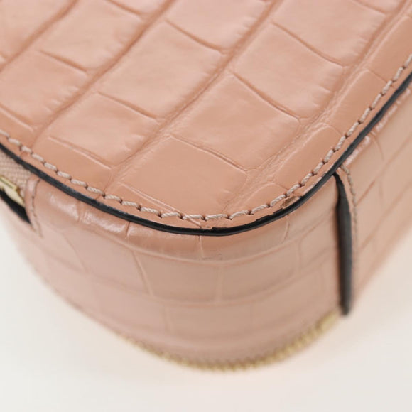 Chloe Chain Shoulder Bag Leather 2way Pink Gold Auth 206795M