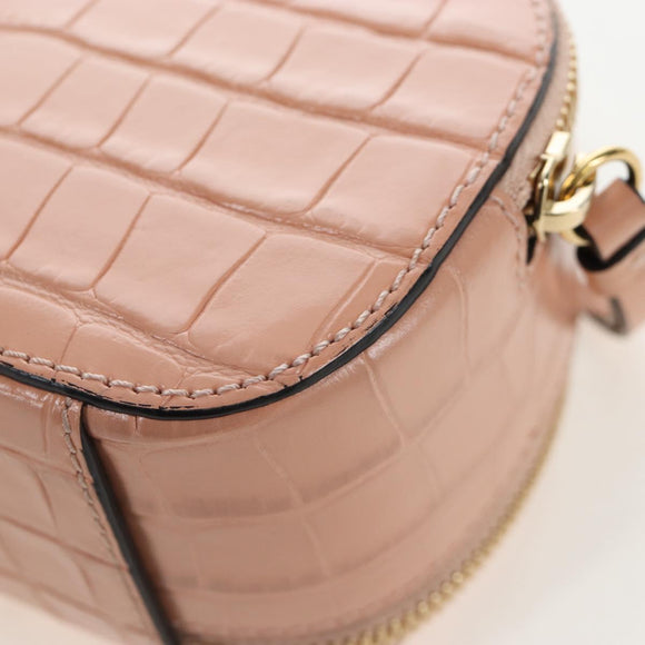 Chloe Chain Shoulder Bag Leather 2way Pink Gold Auth 206795M