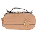 Chloe Chain Shoulder Bag Leather 2way Pink Gold Auth 206795M-13