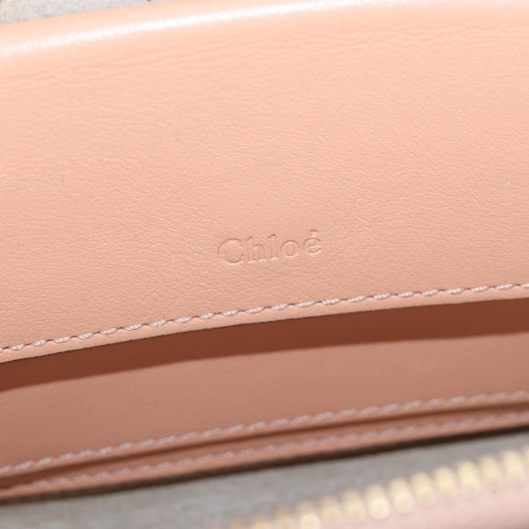 Chloe Chain Shoulder Bag Leather 2way Pink Gold Auth 206795M
