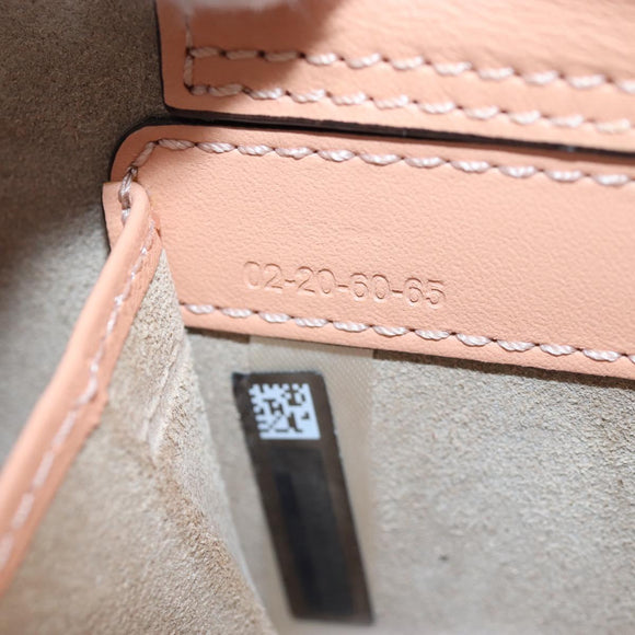 Chloe Chain Shoulder Bag Leather 2way Pink Gold Auth 206795M