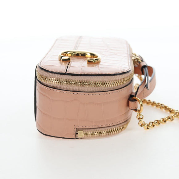 Chloe Chain Shoulder Bag Leather 2way Pink Gold Auth 206795M