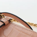 Chloe Chain Shoulder Bag Leather 2way Pink Gold Auth 206795M-14