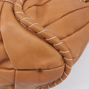 CELINE Shoulder Bag Leather Brown Gold Auth 206796V-8