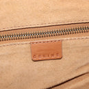 CELINE Shoulder Bag Leather Brown Gold Auth 206796V-24