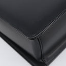 BURBERRY Shoulder Bag Leather Black Silver Auth 206797A-15