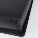 BURBERRY Shoulder Bag Leather Black Silver Auth 206797A-16