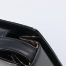 BURBERRY Shoulder Bag Leather Black Silver Auth 206797A-10