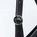 BURBERRY Shoulder Bag Leather Black Silver Auth 206797A-11